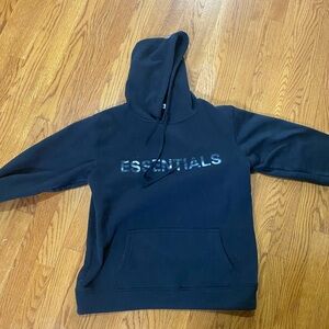 Essentials Midnight Black Hoodie